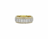 10K Yellow Gold Round/Baguette Diamond Band (1.65 ctw)