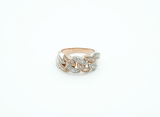10K Two Tone Gold Round/Baguette Diamond Ring (1.06 ctw)