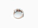 10K Two Tone Gold Round/Baguette Diamond Ring (1.06 ctw)