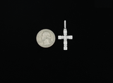 14K White Gold Diamond Cross Charm (1.31ct)