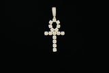 14K Yellow Gold Diamond Ankh Charm (1.25ct)