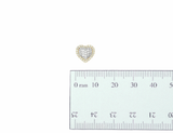 Diamond Heart Shaped Earrings (.55 ctw) in 14K Yellow/White Gold