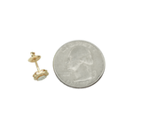 Diamond Flower Stud Earrings (.27 ctw) in 10K Yellow/White Gold