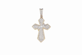 10K Yellow Gold Cross Bow Diamond Charm (2.48ct)