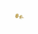 Diamond Flower Stud Earrings (.27 ctw) in 10K Yellow/White Gold