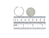 Diamond Woman's Inside-Out Hoop Earrings in 14K White Gold (1.80 ctw)