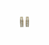 Diamond Huggie Hoop Earrings (.54 ctw) in 14K Yellow Gold