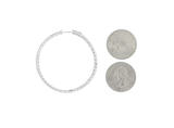Diamond Woman's Inside-Out Crown Top Hoop Earrings in 14K White Gold (1.53 ctw)