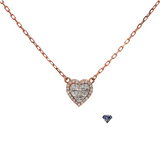 14K Heart Shaped Diamond Pendant (.17 CTW) in 14K Gold