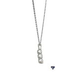 Vertical Diamond Pendant set + cable chain (.40 CTW) in 14K Gold