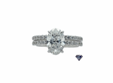 Lab Grown Diamond in 14K Gold Oval Diamond Center Engagement Ring Set (5.33 CTW LB)