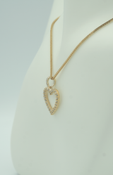 Lab Grown Diamond Heart Charm in 14K Yellow or White Gold (1.25 Carat t.w.)