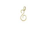 10K Yellow or White Gold 'S' Initial Diamond Pendant (.40 ct t.w)