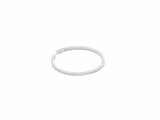 Diamond Woman's Inside-Out Crown Top Hoop Earrings in 14K White Gold (1.53 ctw)