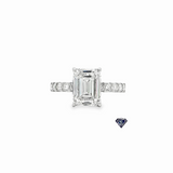 Lab Grown Cushion Cut Diamond Engagement Ring (4.99 CTW LB) in 14K Gold