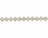 Diamond Clover Bracelet in 10K Yellow Gold (3.00ct t.w)