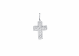 14K White Gold Cross Diamond Charm (1.14 ct)