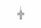 14K White Gold Cross Diamond Charm (1.14 ct)