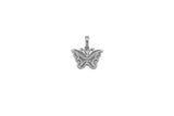 10K Elegant White Gold Ladies Butterfly Diamond Pendant (1/2 ct)