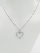 Lab Grown Diamond Heart Charm in 14K Yellow or White Gold (1.25 Carat t.w.)