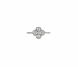 10K White or Yellow Gold Clover Design Ladies Ring (.38 Carat t.w)