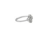 10K White or Yellow Gold Clover Design Ladies Ring (.38 Carat t.w)