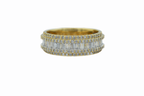 10K Yellow Gold Round/Baguette Diamond Band (1.70 ctw)