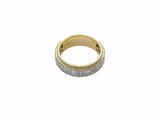 10K Yellow Gold Round/Baguette Diamond Band (1.70 ctw)