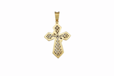 10K Yellow Gold Cross Bow Diamond Charm (2.48ct)