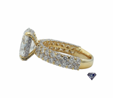 Lab Grown Oval Center Diamond Ladies Engagement Ring (4.70CTW LB) in 14K Gold