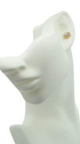 Diamond Flower Stud Earrings (.40c t.w) in 10K White/Yellow Gold