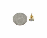 Diamond Heart Stud Earrings (.33 ctw) in 14K Yellow Gold