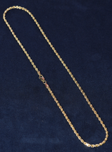 14K Yellow Gold Hollow Rope Chain 1.6mm