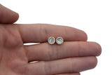 Diamond Cluster Baguette Stud Earrings (.40 ctw) in 10K Yellow Gold