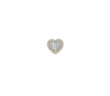 Diamond Heart Shaped Earrings (.55 ctw) in 14K Yellow/White Gold