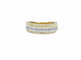 10K Yellow Gold 4-Row Round Diamond Band (1.40 ctw)