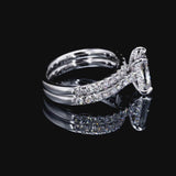Lab Grown Emerald Cushion Cut Center Diamond in 14K Gold Ladies Engagement Ring (3.22 CTW LB)