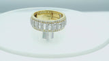 10K Yellow Gold Round/Baguette Diamond Band (1.65 ctw)