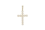 14K Yellow Gold Cross Diamond Charm (2.16ct)