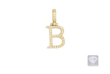 14K Yellow Gold 'B' Initial Custom Diamond Pendant (1.00 ct t.w)