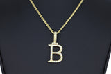 14K Yellow Gold 'B' Initial Custom Diamond Pendant (1.00 ct t.w)
