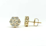 Diamond Round Cluster Stud Earrings (1.35 ct. t.w.) in 14K Gold