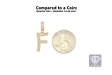 14K Yellow Gold 'F' Initial Custom Diamond Baguette Pendant (1.25 ct t.w)
