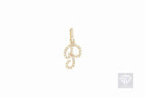 14K Yellow Gold 'P' Initial Custom Diamond Pendant (.82 ct t.w)