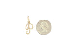 14K Yellow Gold 'P' Initial Custom Diamond Pendant (.82 ct t.w)