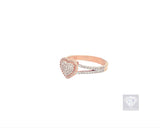 14K Rose Gold Heart Shaped Ladies Ring (0.56 ctw)