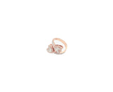14K Rose Gold Double Heart Ladies Ring (1.07ct t.w)