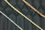 14K Yellow Gold Solid Rope Chain 3.5mm