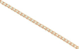 14K Rose Gold Ice Link Chain 3.3mm