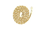 14K Yellow Gold Hollow Rope Chain 1.6mm